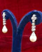 A fine pair of Platinum, Cultured Pearl & Diamond Drop Earrings. Circa 1950 - image 2