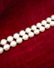 A fine Yellow Gold & Strung Cultured Pearl Necklace, set with four Round Cut Natural Sapphires (0.40 carats) and eighty three Oval and Near Shaped Cultured Pearls. Circa 1960 - image 5