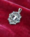 A very fine High Carat (tested), Yellow Gold, Silver tipped Oval Diamond Clasp, with double receipt fasteners for a triple row necklace of Cultured Pearls - image 5