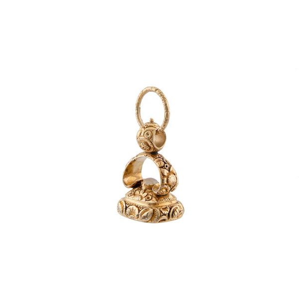 Victorian 15ct Gold Chalcedony Seal Fob Pendant Spectrum Antiques - image 2