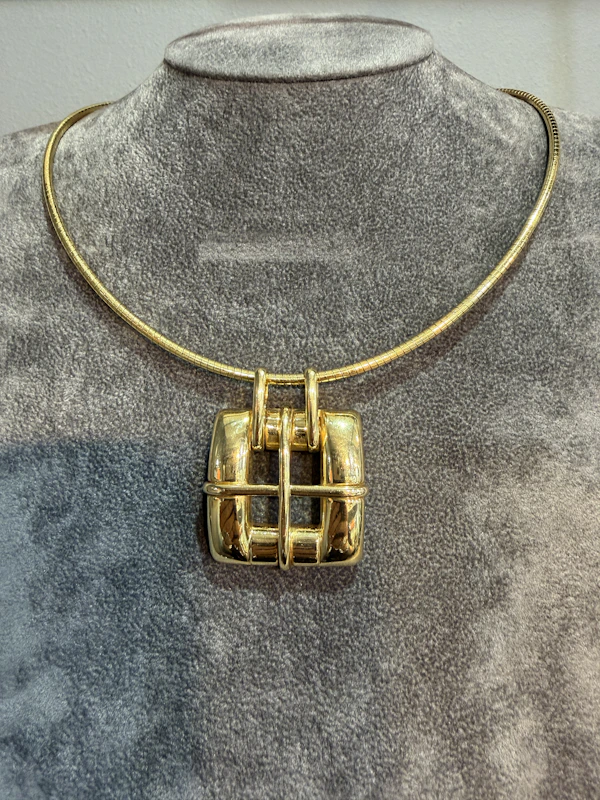 Tiffany "Window"18k gold pendant & neck ring | Gråsilver - image 6