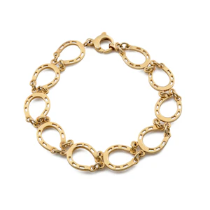 Vintage 9ct Gold Horseshoe Link Bracelet Spectrum Antiques