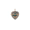 Victorian Turquoise & Diamond Heart Pendant Spectrum Antiques - image 2