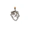 Victorian Diamond Floral Heart Pendant Spectrum Antiques - image 1