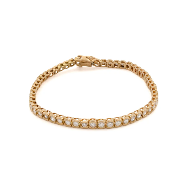 Yellow Gold Diamond Line Bracelet Spectrum Antiques - image 1