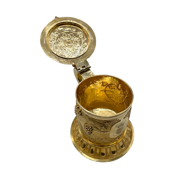 17th century George the 2nd English silver gilt tankard, London, 1657. - image 4