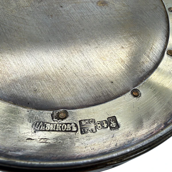 Antique Russian silver gilt trompe l'oeil large honey pot, Moscow 1872. - image 9