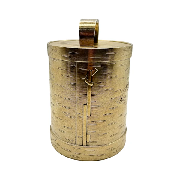 Antique Russian silver gilt trompe l'oeil large honey pot, Moscow 1872. - image 3