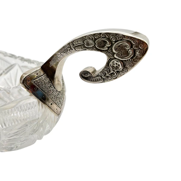 Russian silver and cut glass kovsh, Moscow by Piotr Loskutov, c.1910. - image 5