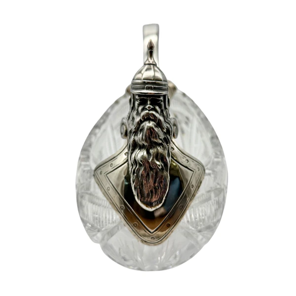 Russian silver and cut glass kovsh, Moscow by Piotr Loskutov, c.1910. - image 2