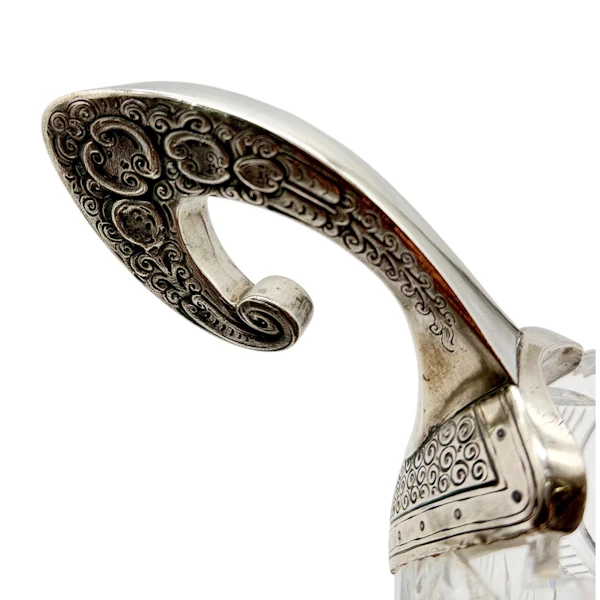Russian silver and cut glass kovsh, Moscow by Piotr Loskutov, c.1910. - image 4