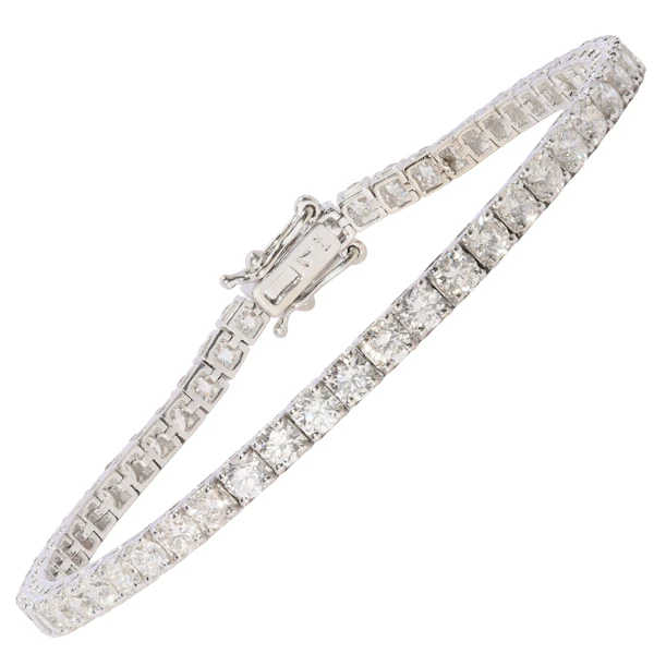 Diamond Tennis Bracelet, 6ct, c.1980s - image 2