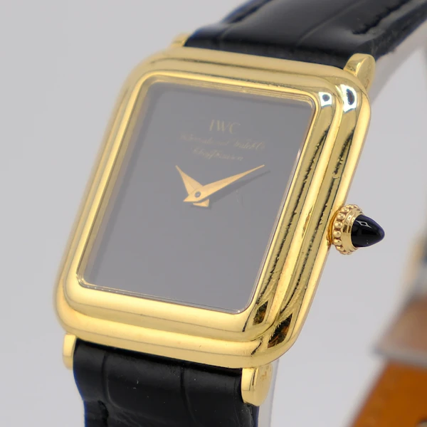 IWC Tank Style Onyx Dial 18k Gold - image 1