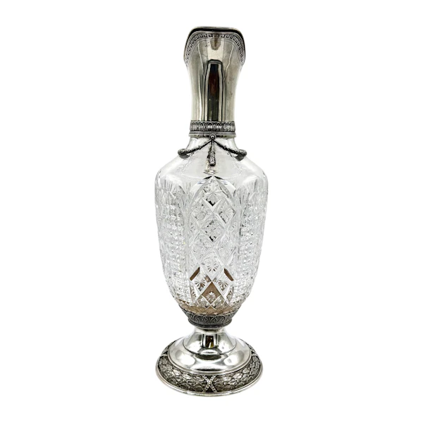 Fabergé silver and cut glass claret jug, Moscow, c.1900. - image 4