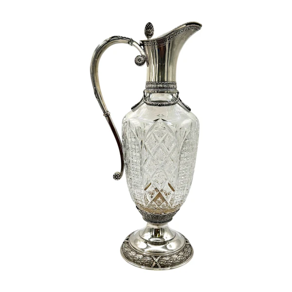Fabergé silver and cut glass claret jug, Moscow, c.1900. - image 3