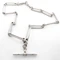 Silver Trombone Link 18″ Albert Chain - Saddingtons Jewellery Stand 375 - image 2