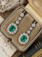 Art Deco Colombian Emerald and Diamond Drop Earrings, circa 1920–35 - image 1