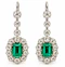 Art Deco Colombian Emerald and Diamond Drop Earrings, circa 1920–35 - image 5