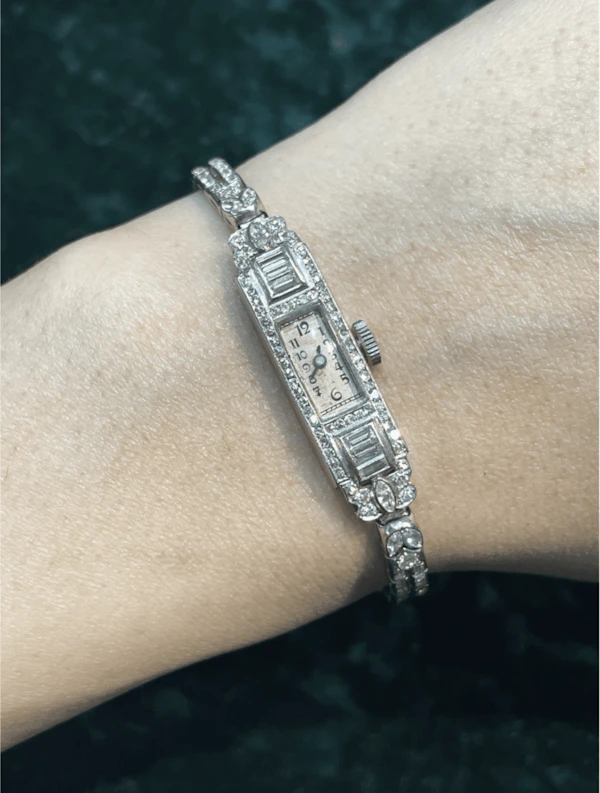 ‘Fine Dining’ Diamond Art Deco Watch , ca 1920-35 - image 13