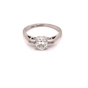 'Oval cut' diamond Art Deco Ring ca. 1920-35