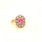 'Pretty in Pink'- Natural Pink Sapphire and Diamond Cluster Ring ca1920-35 - image 8