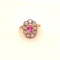 'Pretty in Pink'- Natural Pink Sapphire and Diamond Cluster Ring ca1920-35 - image 2