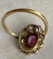'Pretty in Pink'- Natural Pink Sapphire and Diamond Cluster Ring ca1920-35 - image 6