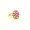 'Pretty in Pink'- Natural Pink Sapphire and Diamond Cluster Ring ca1920-35 - image 5
