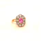 'Pretty in Pink'- Natural Pink Sapphire and Diamond Cluster Ring ca1920-35 - image 7