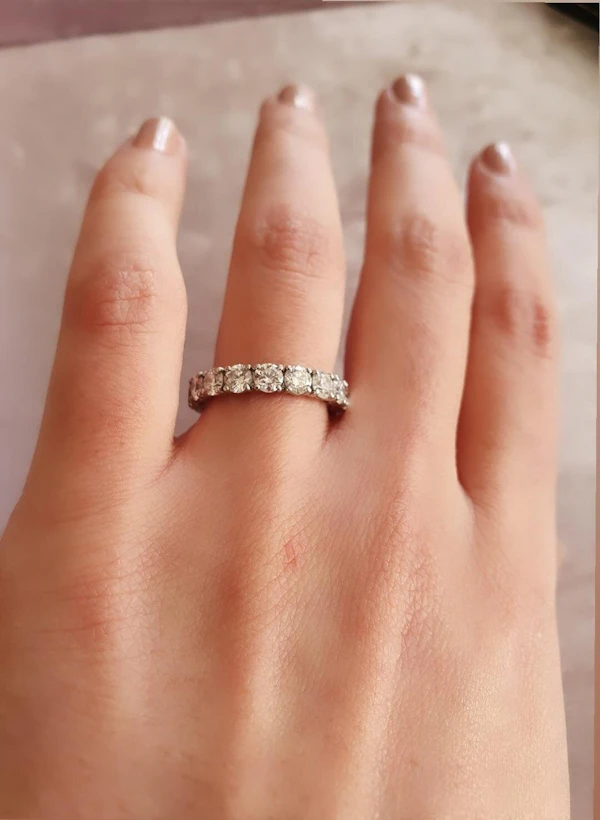 'Round Brilliant' Diamond Full Eternity Ring - image 4