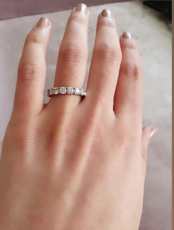 'Round Brilliant' Diamond Full Eternity Ring - image 3