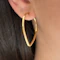 Rounded Triangular Hoop Earrings - Saddingtons Jewellery Stand 375 - image 1