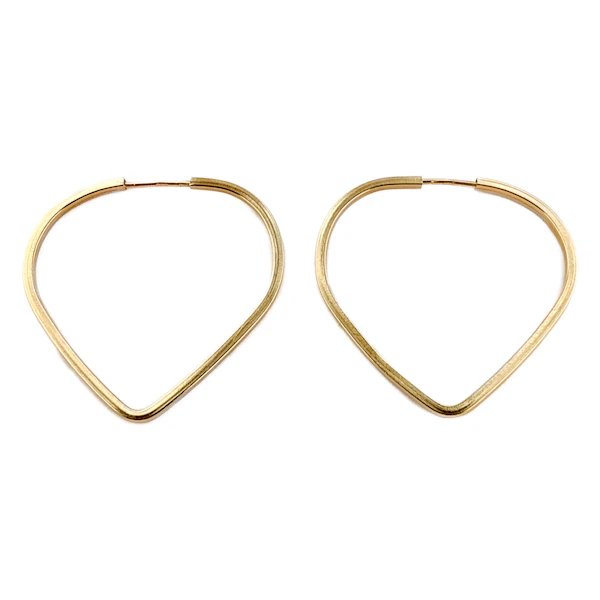Rounded Triangular Hoop Earrings - Saddingtons Jewellery Stand 375 - image 2