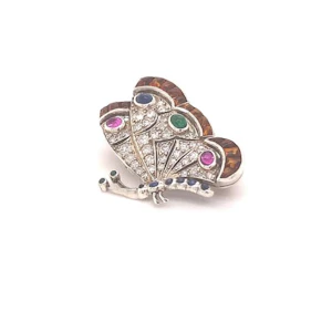 'Spread Your Wings'- Beautiful Gem set Butterfly in Platinum Ca 1935-40