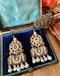 Italian Natural Pearl and High-Carat Gold Pendant Earrings - image 2
