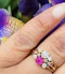A Bright and Vibrant Burma Ruby and 'Old Cut' Diamond Edwardian Ring - image 9
