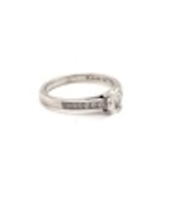 Oval Diamond Solitaire Ring ca. 2000 - image 3