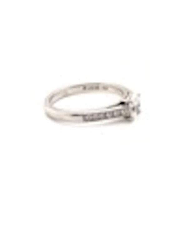 Oval Diamond Solitaire Ring ca. 2000 - image 7