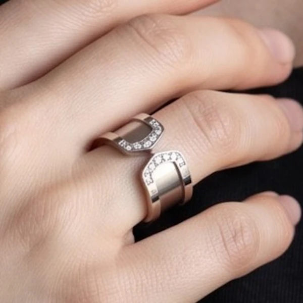 Cartier C2 Diamond Ring in 18k White Gold - image 2