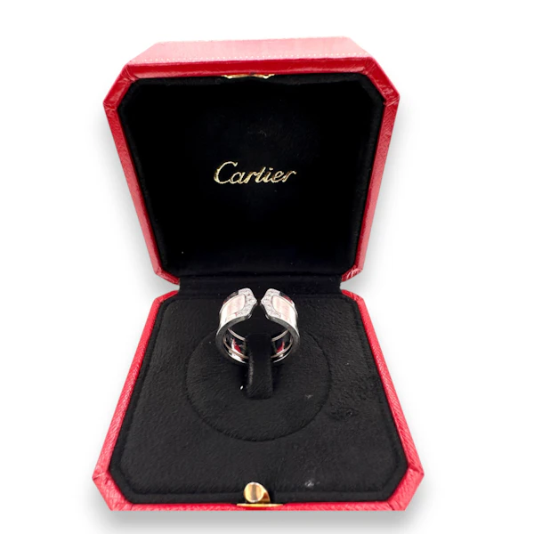 Cartier C2 Diamond Ring in 18k White Gold - image 3