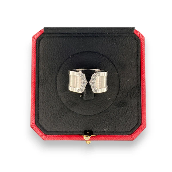 Cartier C2 Diamond Ring in 18k White Gold - image 5