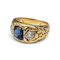 French Art Nouveau Unheated Sapphire & Diamond Ring, circa 1900 - image 2