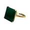 Vintage 1965 Natural Emerald Cocktail Ring in 18k Yellow Gold - image 4