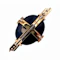 Exceptional Natural Black Opal & Diamond Brooch / Pendant - image 2