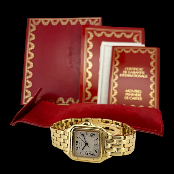 CARTIER PANTHERE FULL 18kt YELLOW GOLD LARGE SIZE FULL SET BOX AND PAPERS 1996 - image 6