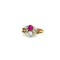 A Bright and Vibrant Burma Ruby and 'Old Cut' Diamond Edwardian Ring - image 3