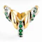 Kutchinsky 1975 Twisted V-Shaped Emerald Ring - Saddingtons Jewellery Stand 375 - image 1