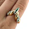 Kutchinsky 1975 Twisted V-Shaped Emerald Ring - Saddingtons Jewellery Stand 375 - image 4