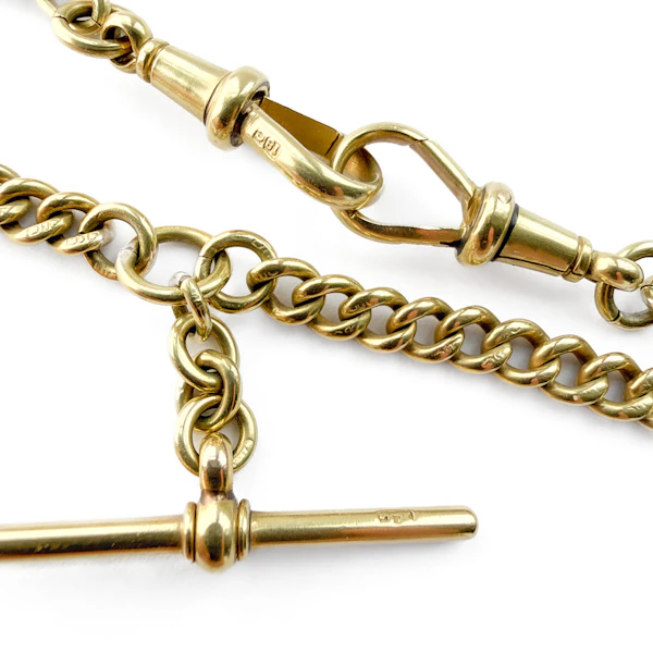 17″ Curb Link Albert Chain - Saddingtons Jewellery Stand 375 - image 2