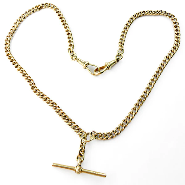17″ Curb Link Albert Chain - Saddingtons Jewellery Stand 375 - image 3